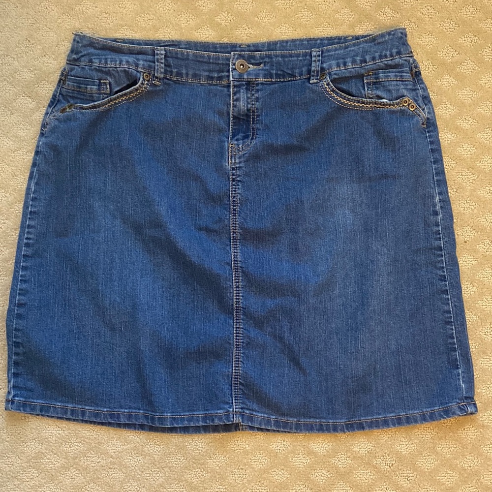 Avenue Blue jean western denim Skirt  16